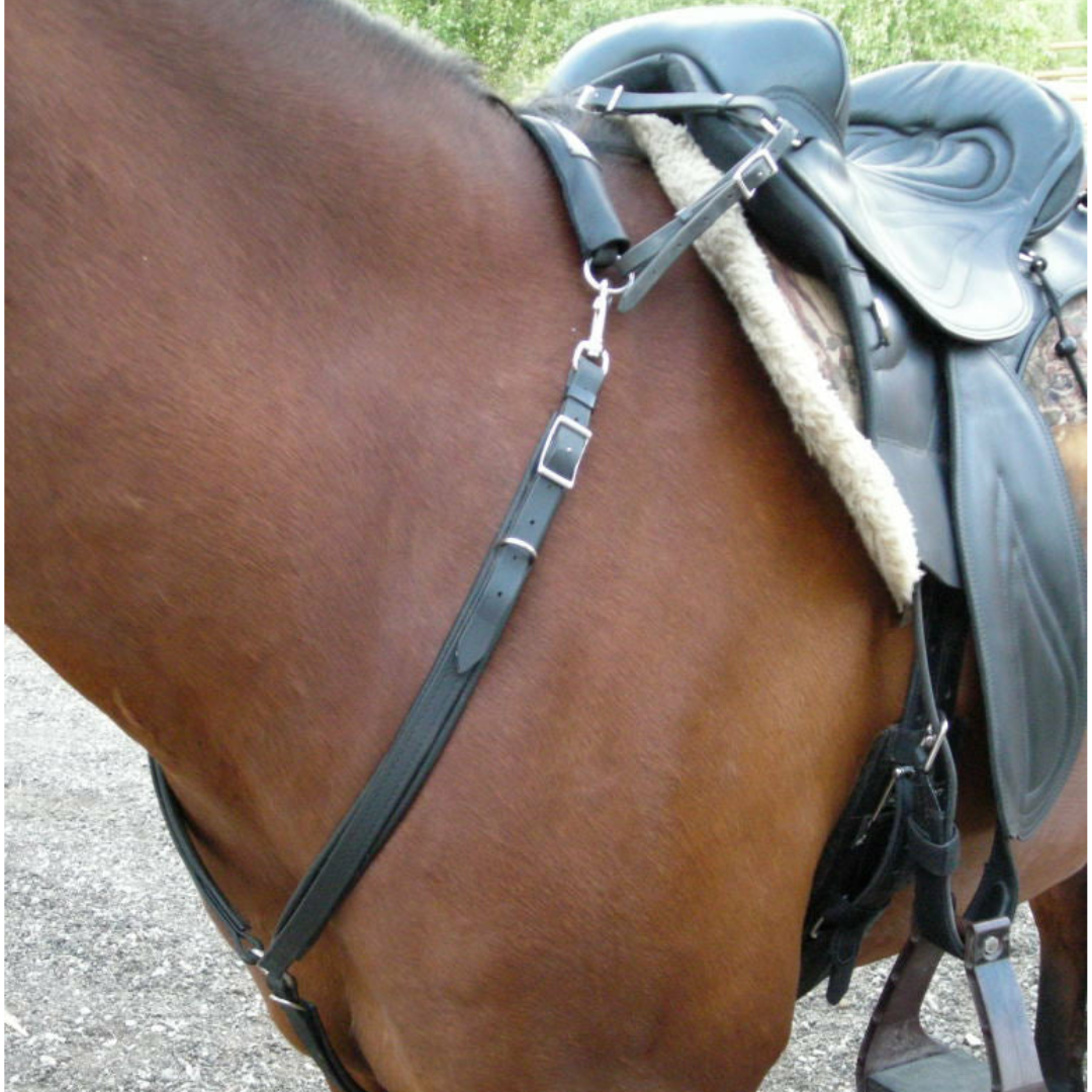 Horse Sized - Sensation Ride™ Breastplate - Lined With Leather