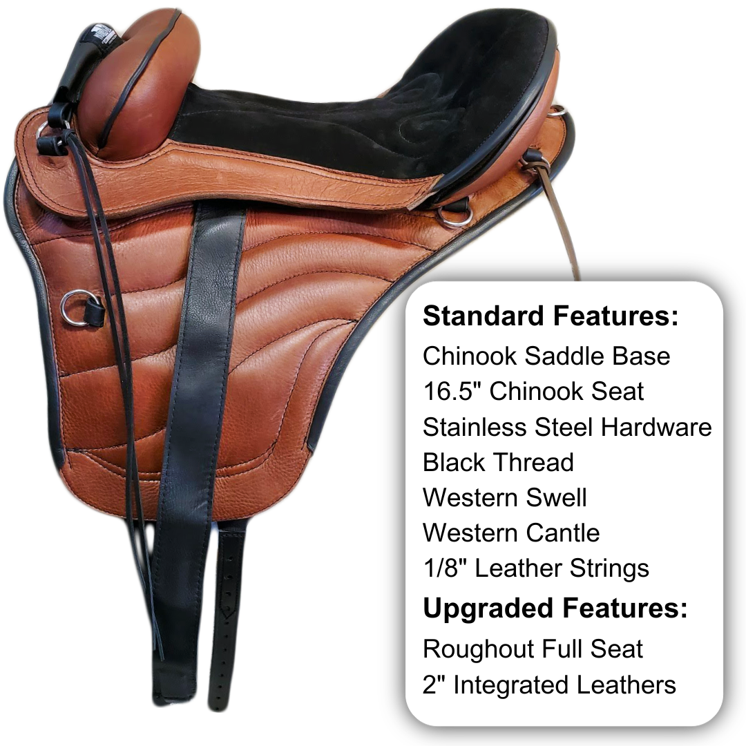 Sensation Ride™  Chinook Saddle in Mahogany Brown and Black